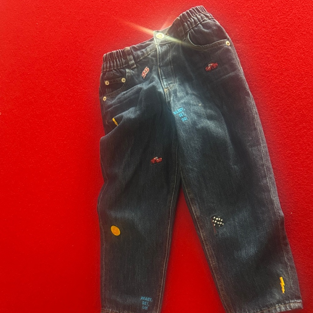 Zara Kids Dark Blue Jeans with Colorful Patches